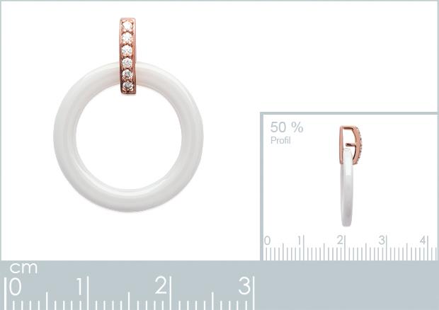 PENDENTIF PL-OR 750 3MIC ROSE OZ CERAMIQUE - 2z754610