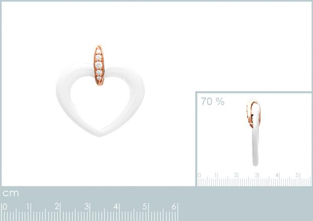 PENDENTIF PL-OR 750 3MIC ROSE OZ CERAMIQUE - 2z742710