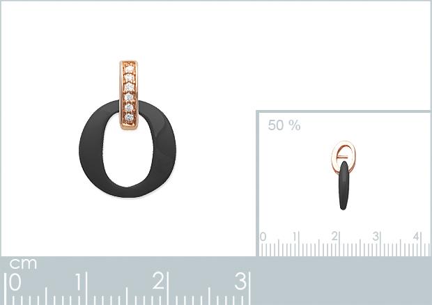 PENDENTIF PL-OR 750 3MIC ROSE OZ CERAMIQUE - 2z742807