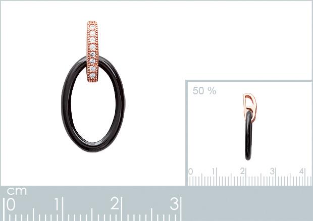 PENDENTIF PL-OR 750 3MIC ROSE OZ CERAMIQUE - 2z746407