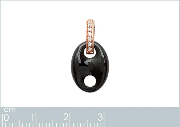 PENDENTIF PL-OR 750 3MIC ROSE OZ CERAMIQUE - 2z742207