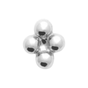 PIERCING ARGENT 925  TIGE TITANE RHODIE