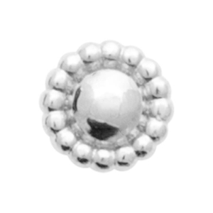 PIERCING ARGENT 925  TIGE TITANE RHODIE