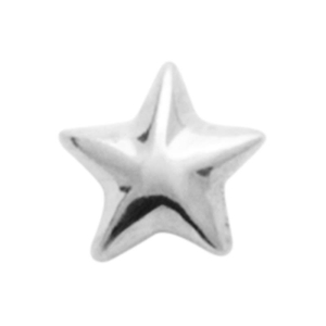 PIERCING ARGENT 925  TIGE TITANE RHODIE