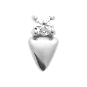 PIERCING ARGENT 925  TIGE TITANE RHODIE OZ
