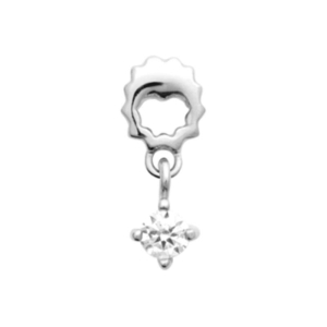 PIERCING ARGENT 925  TIGE TITANE RHODIE OZ