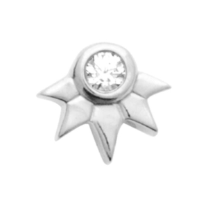 PIERCING ARGENT 925  TIGE TITANE RHODIE OZ