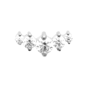 PIERCING ARGENT 925  TIGE TITANE RHODIE OZ