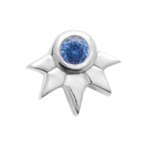 PIERCING ARGENT 925  TIGE TITANE RHODIE PS